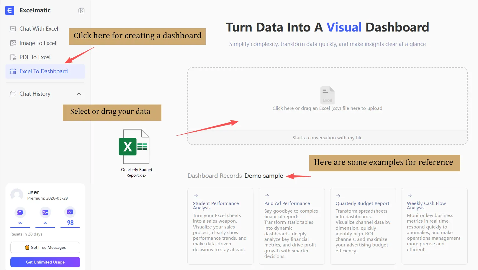 RowSpeak: Start with real data