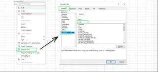Ajout de puces à l'aide de l'option de formatage des cellules dans Excel