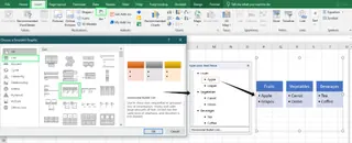 Insertion de puces à l'aide de l'outil graphique SmartArt dans Excel