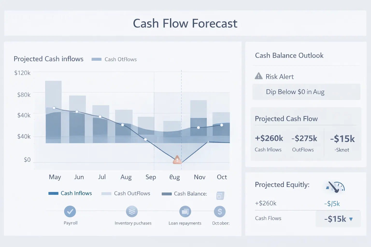 Painel de Previsão de Cash Flow