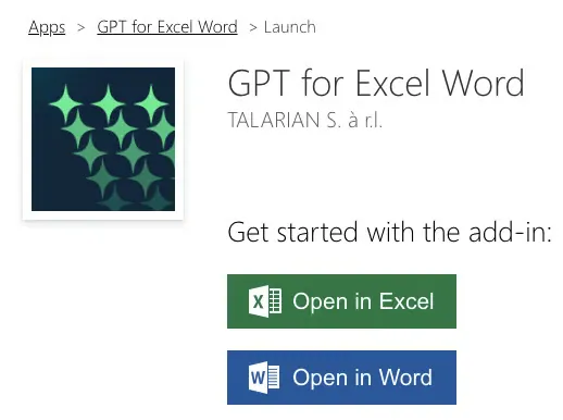 Installing GPT for Excel