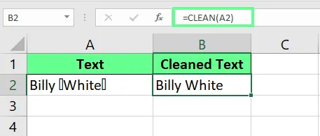 Use of CLEAN() function in Excel 1