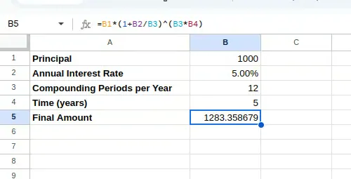 Calculating compound interest 4