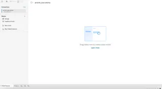 Captura de tela da interface do Tableau mostrando planilhas disponíveis. 3
