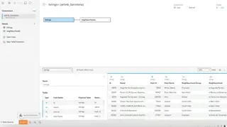 Captura de tela da interface do Tableau construindo relacionamentos de banco de dados relacionais. 4