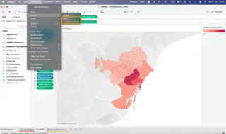 Captura de tela da interface do Tableau. 9