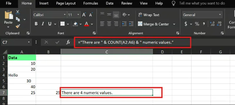 usar la función contar para informes de datos en excel 10