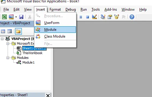 new module in the VBA editor 4