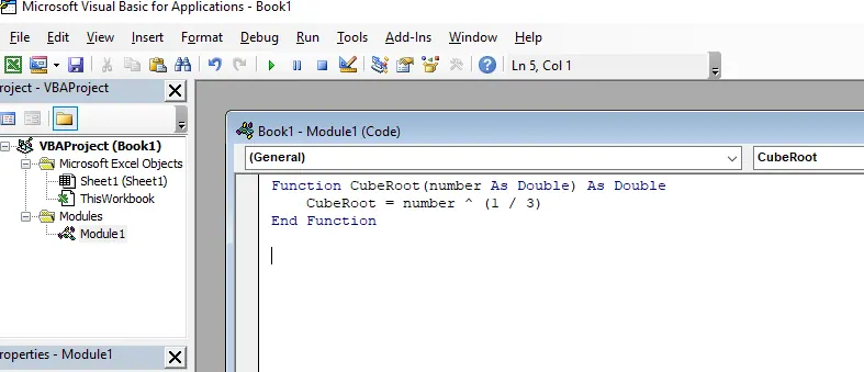 custom cube root function 5