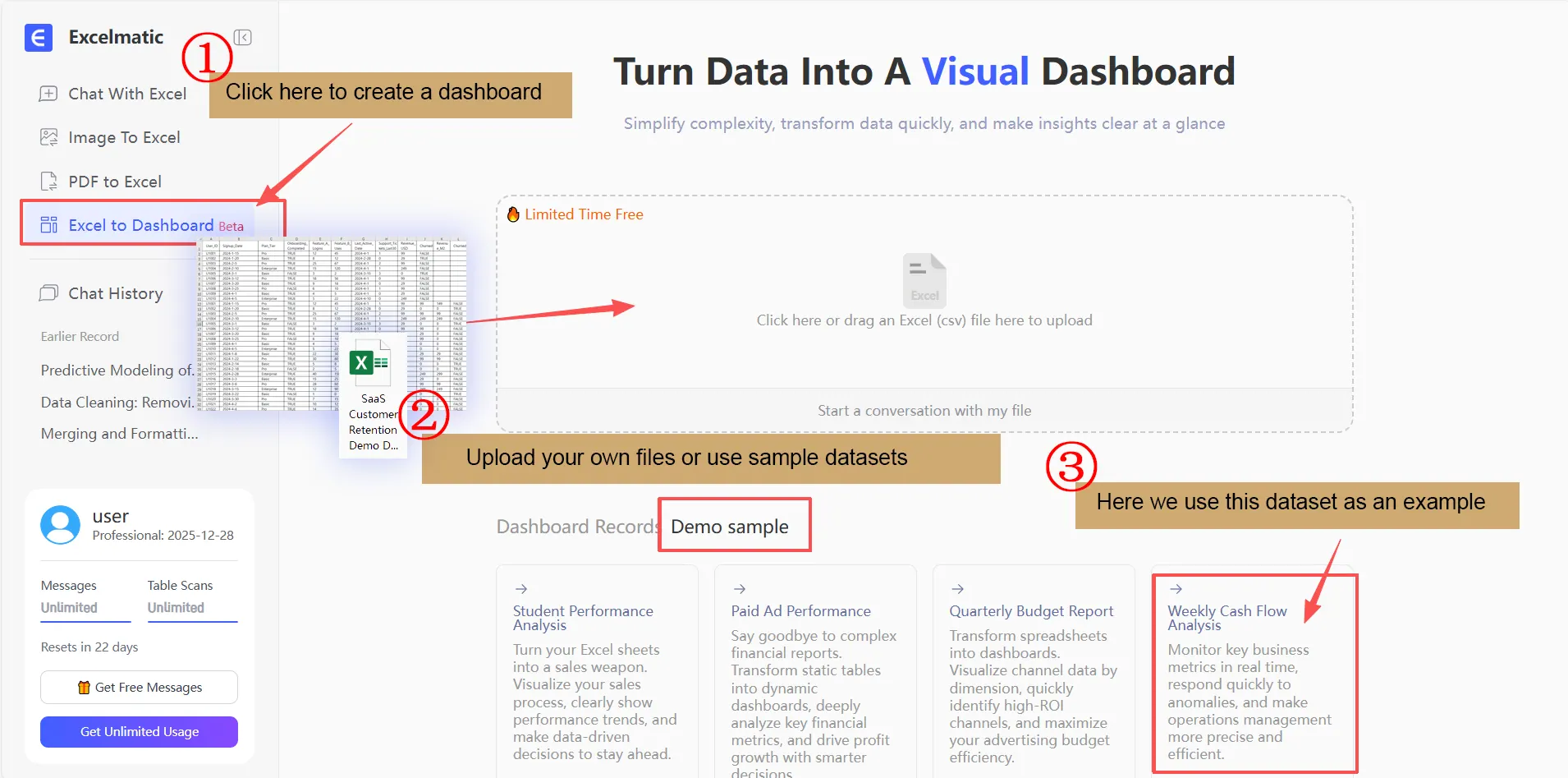 Step 1: RowSpeak: Uploading and Describing Your File