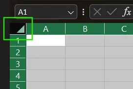 Surligner toute la feuille de calcul dans Excel 5