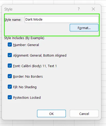 Formater le nouveau style de cellule dans Excel 7