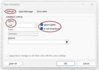 Comment définir une liste déroulante comme méthode de validation des données dans Excel. 4