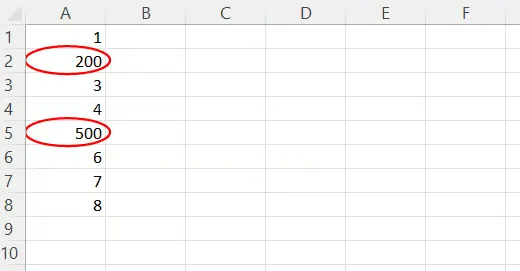 Como são os dados inválidos circulados no Excel. 6