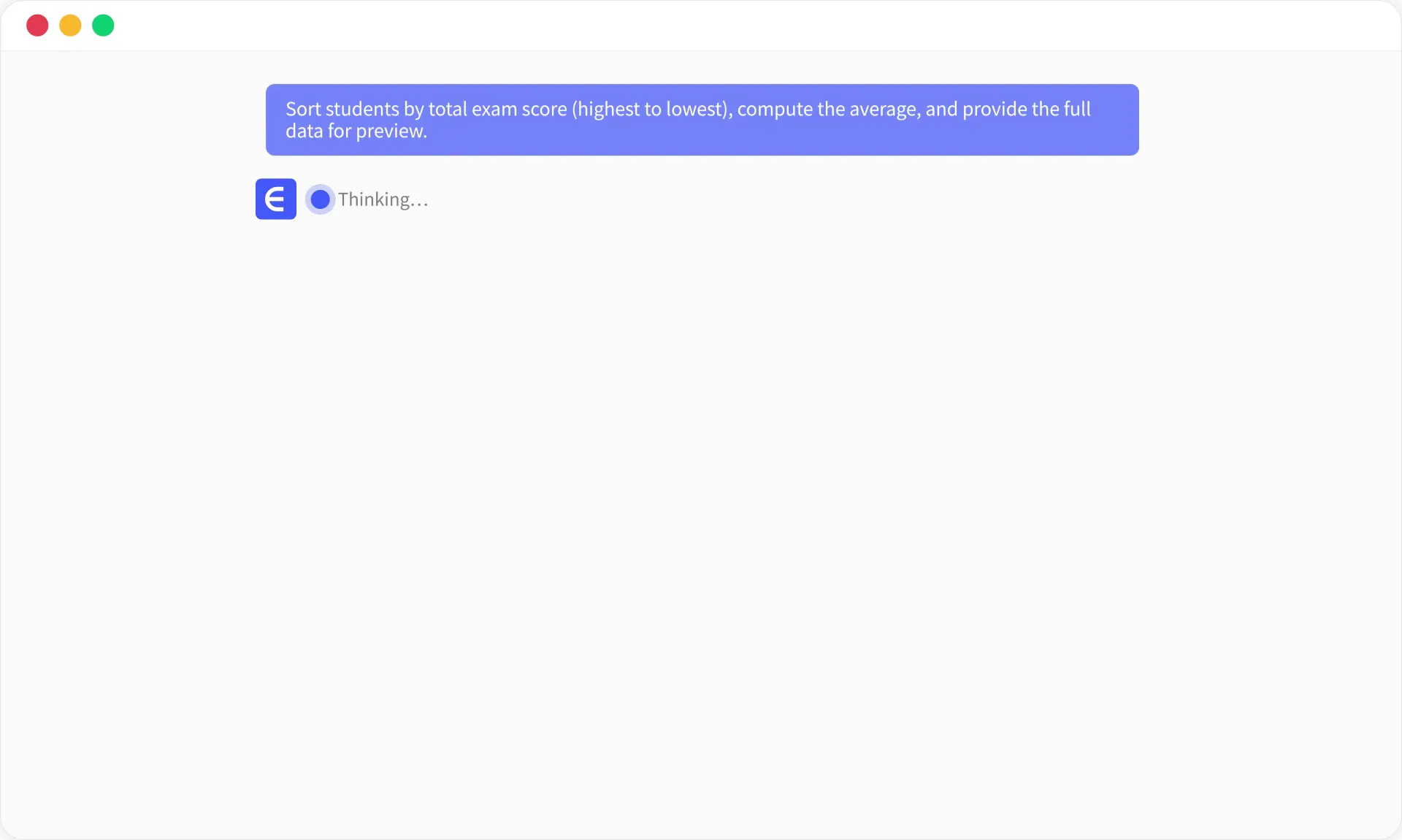 RowSpeak analysis prompt submitted with the Elementary grade scores workbook