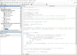 Das Excel Visual Basic Editor Fenster 1
