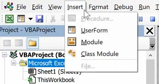 Einfügen eines Moduls im VBA-Editor 2
