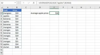 Usando PROMEDIO.SI con criterios de texto en Excel 1