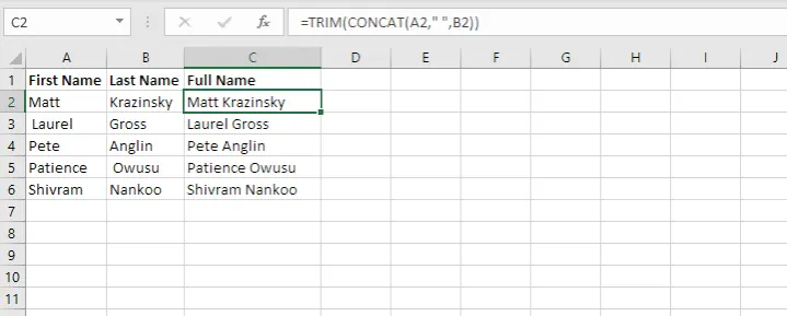 CONCAT-values-TRIM 3