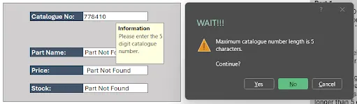 Configuring a custom error alert in Excel's Data Validation