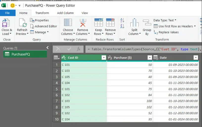 Opening the Power Query Editor in Excel data model 17
