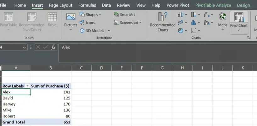 PivotTable summary inside an Excel Data Model 32