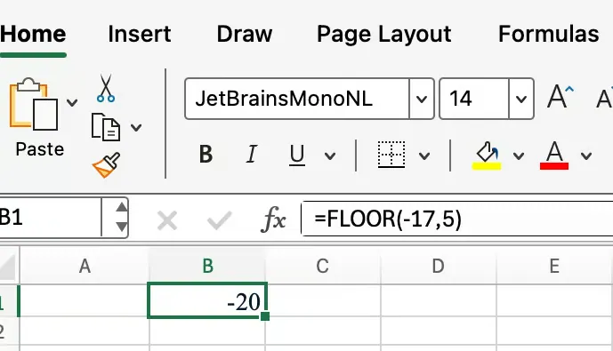 Excel FLOOR with a negative number 2