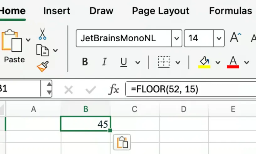 Excel FLOOR function used to round down time intervals 4