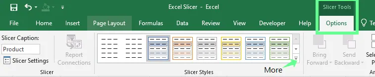 Style your slicer appearance in Excel 6