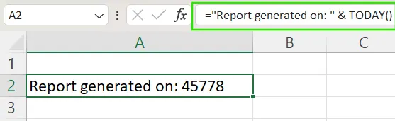 Excel TEXT function with a readable date 2