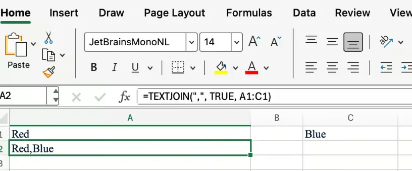 Excel TEXTJOIN while skipping blanks 1