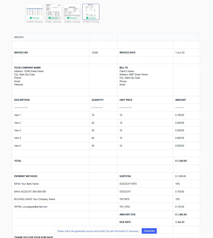 Invoice source context Invoice source context