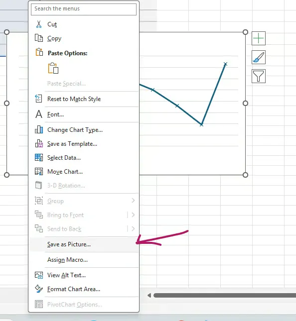 Saving and Exporting the Graph from Excel 13
