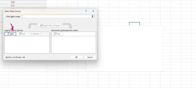 Adding data to an excel line graph 3