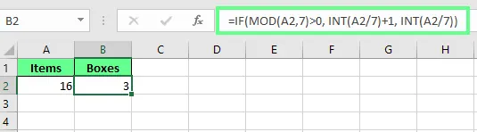 Combining MOD() and INT() to distribute items equally in Excel 11