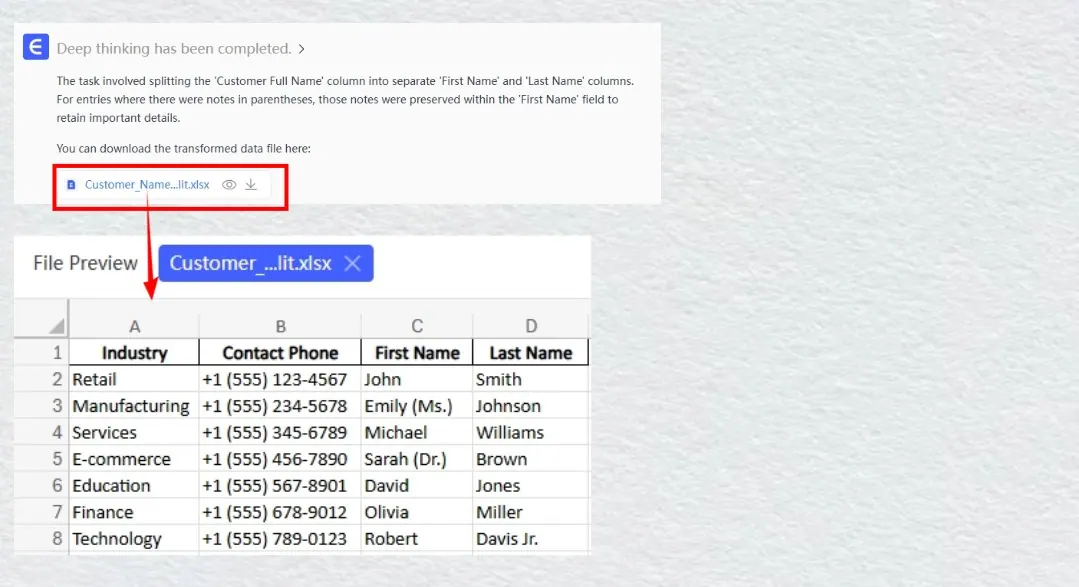 Name Separation Results