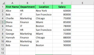 conjunto de dados para executar INDEX CORRESP com múltiplos critérios no excel. 2