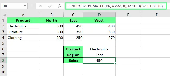 Use nested INDEX MATCH for complex data retrieval in excel. 7