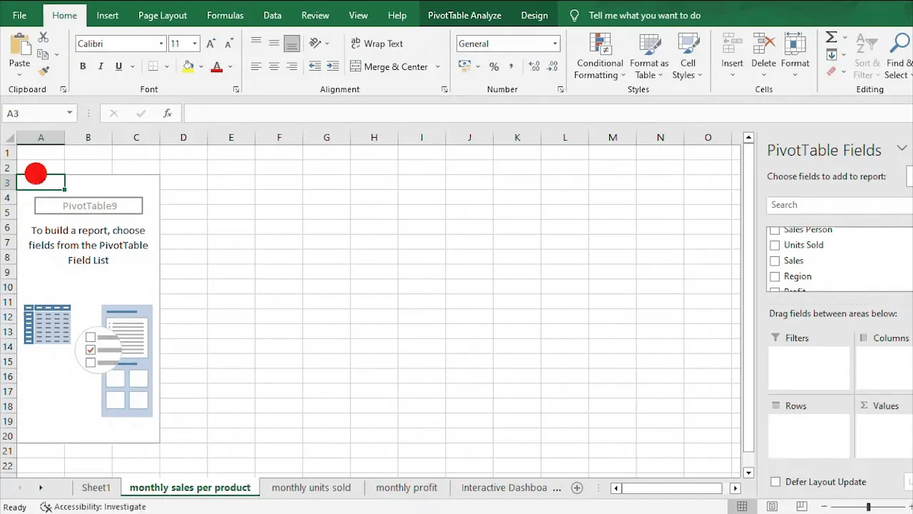 Creating a PivotChart from a PivotTable Creating a PivotChart from a PivotTable