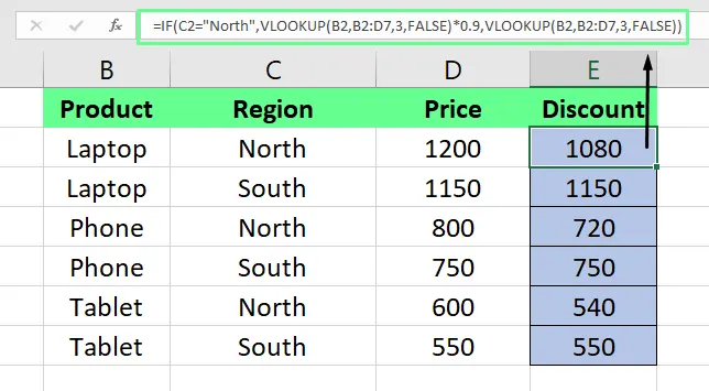 combining IF with Vlookup in Excel. 6