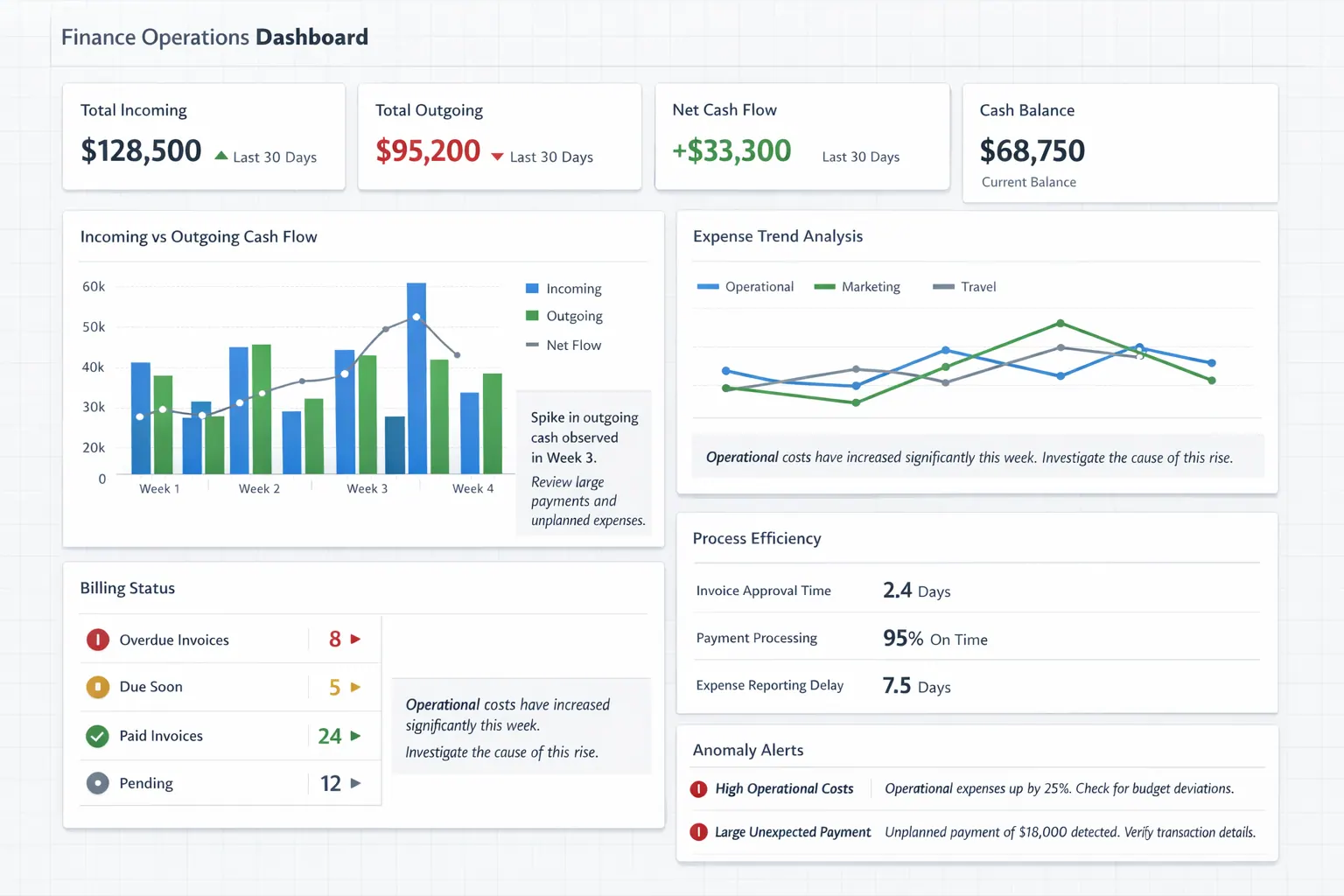 Finance Operations Dashboard