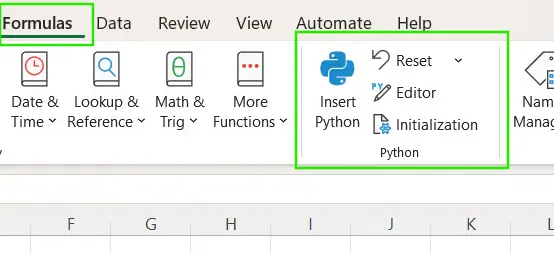 Excel에서 Python 활성화. 1
