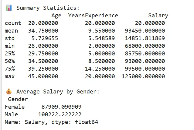 Excel 내 Python을 사용한 요약 통계. 5