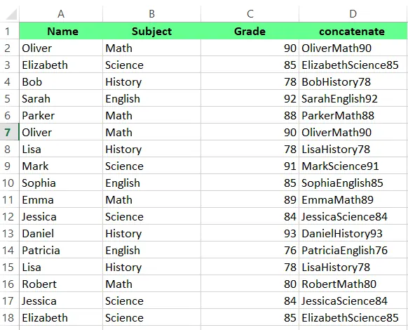 수식으로 열 결합 13