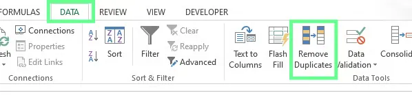 중복 항목 제거 버튼 5