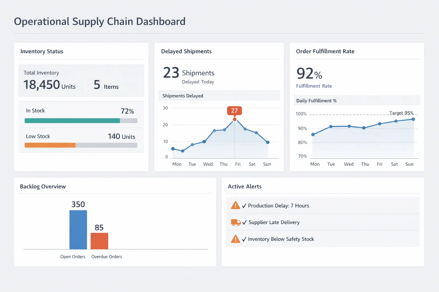 Operational Supply Chain Dashboards