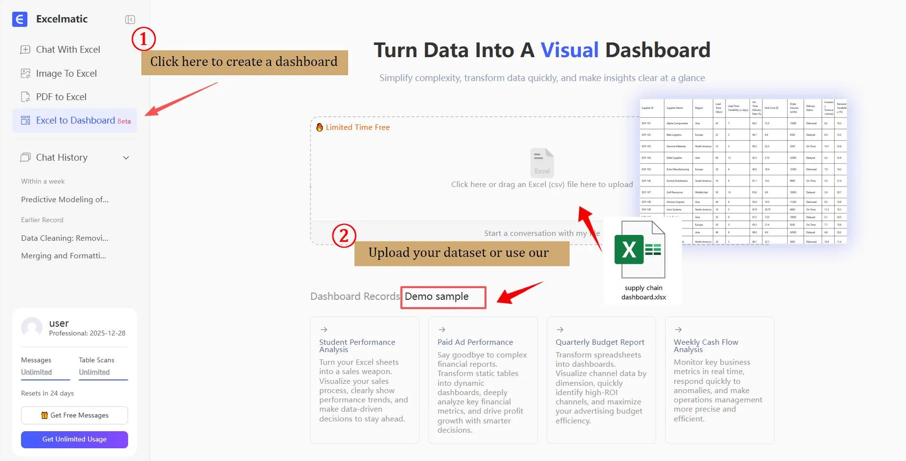 Upload and Understand Data