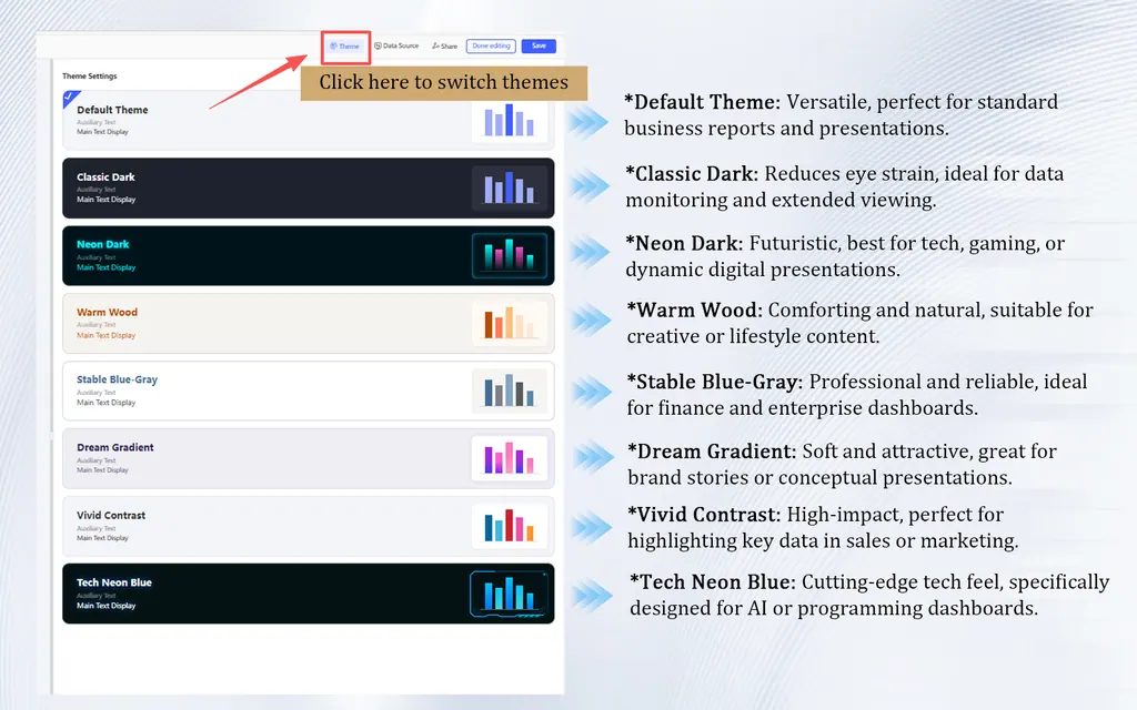 적응형 테마 및 레이아웃