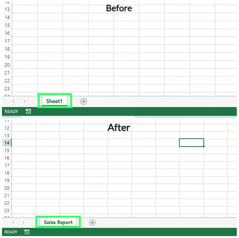 Renamed the worksheet using VBA in Excel 10