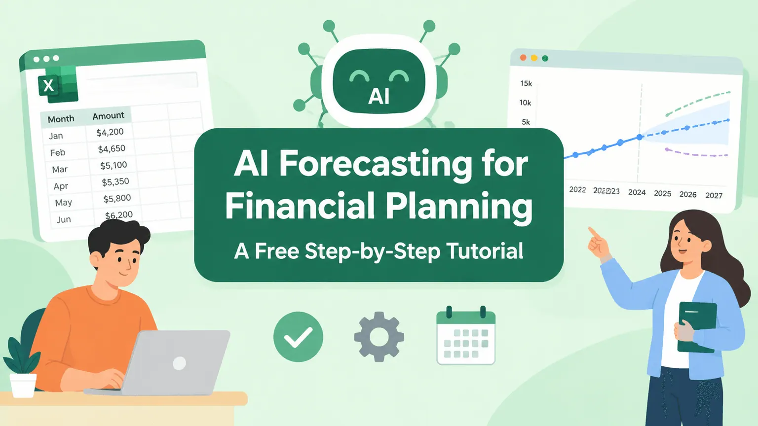 AI forecasting for financial planning: monthly history becoming a 12-month forecast with a confidence band and scenarios AI forecasting for financial planning: monthly history becoming a 12-month forecast with a confidence band and scenarios